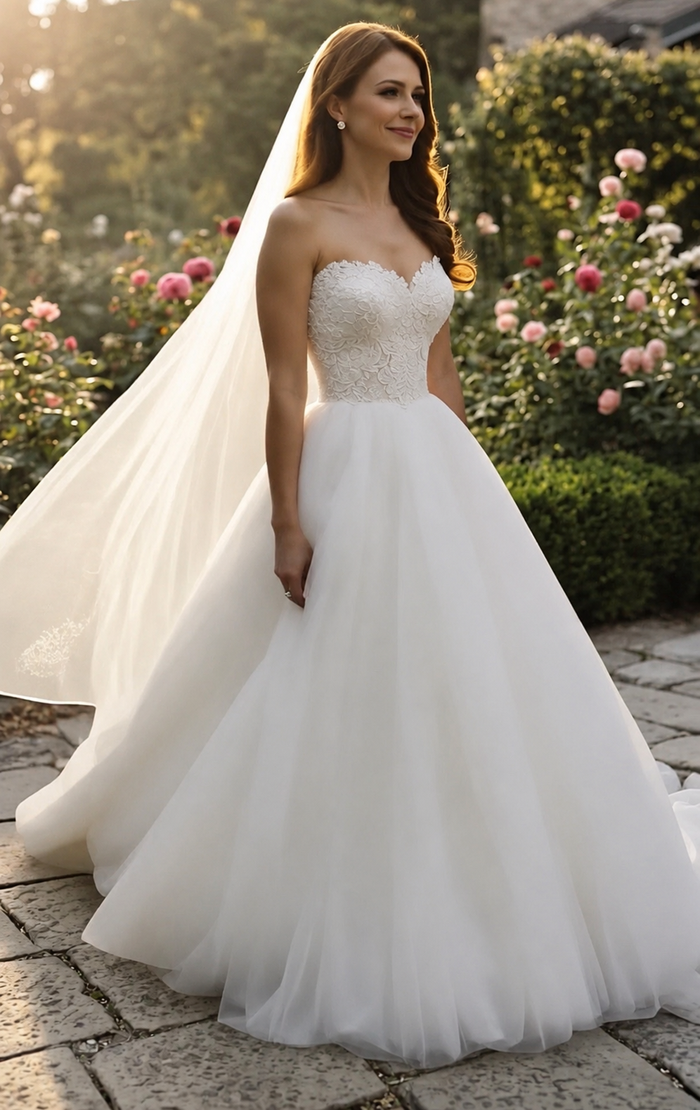 Princess wedding dress A-line sweetheart neckline