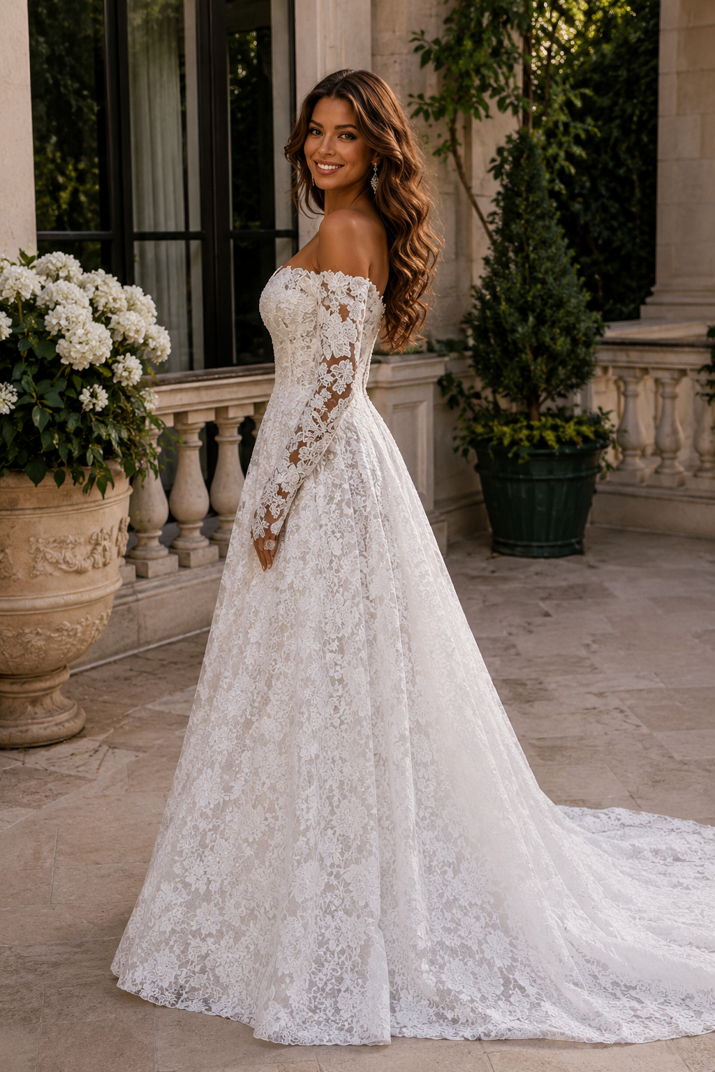 “Sofía” Bohemian lace wedding dress - Image 5
