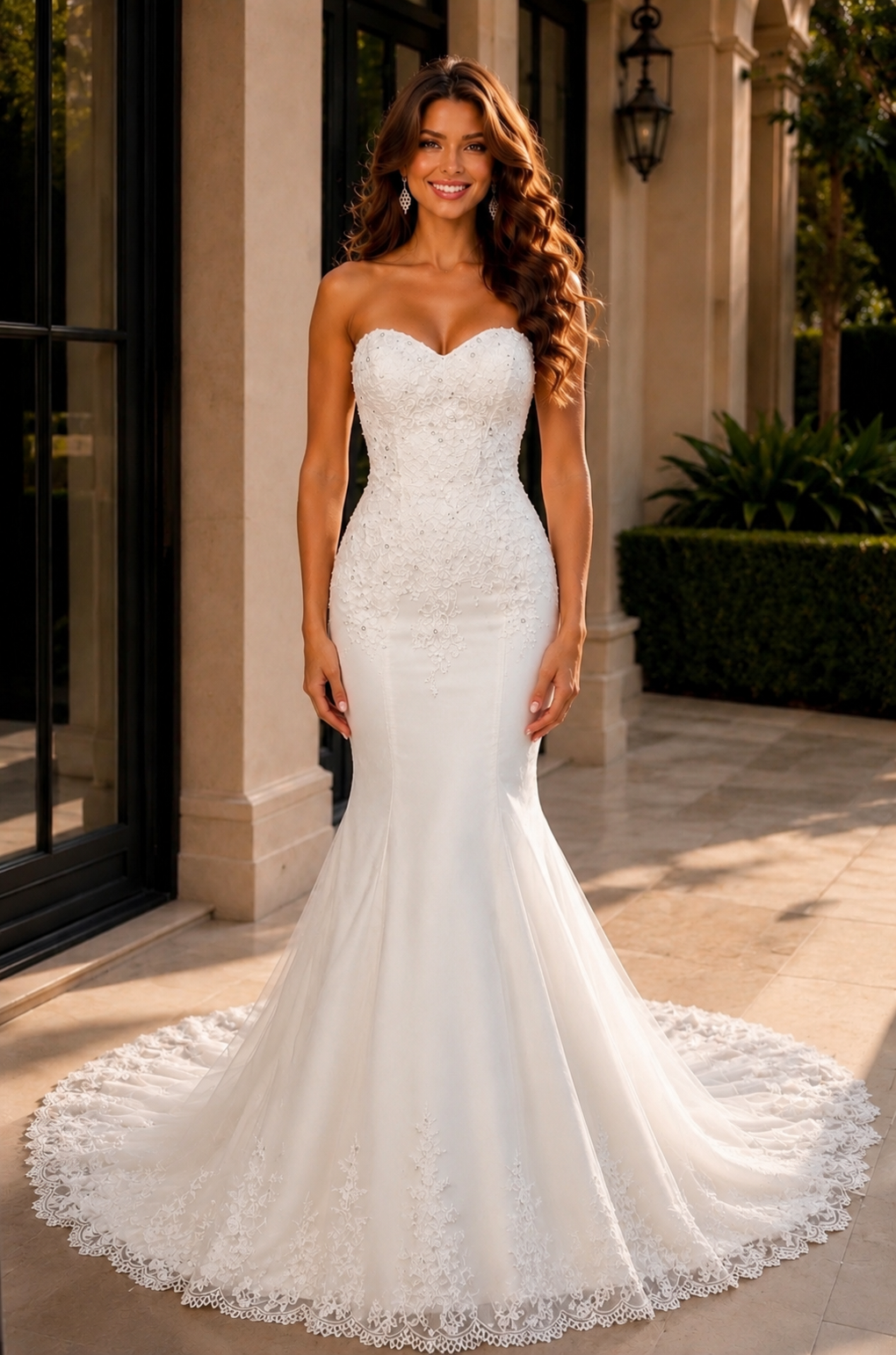 “Mila” Strapless mermaid wedding dress - Image 4