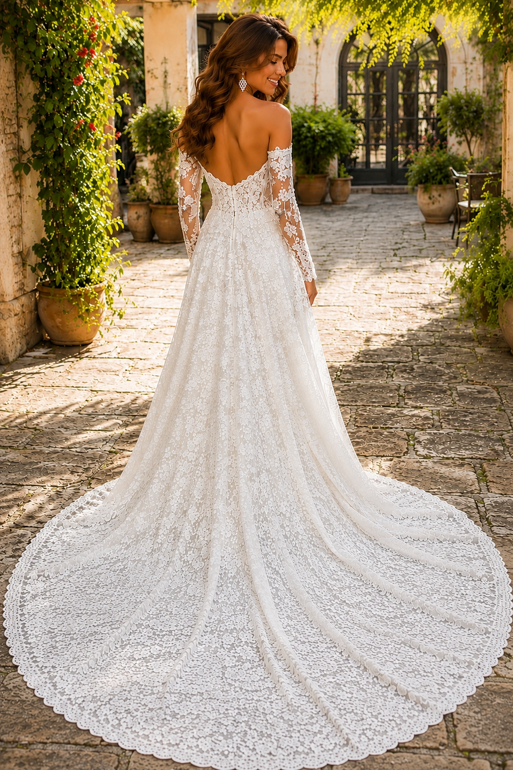 “Sofía” Bohemian lace wedding dress - Image 2