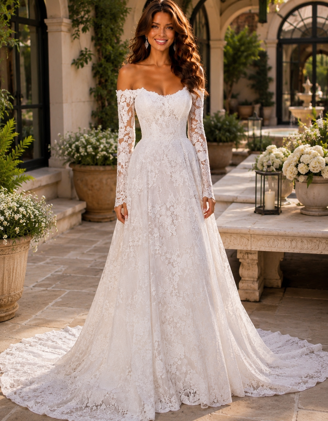 “Sofía” Bohemian lace wedding dress - Image 6