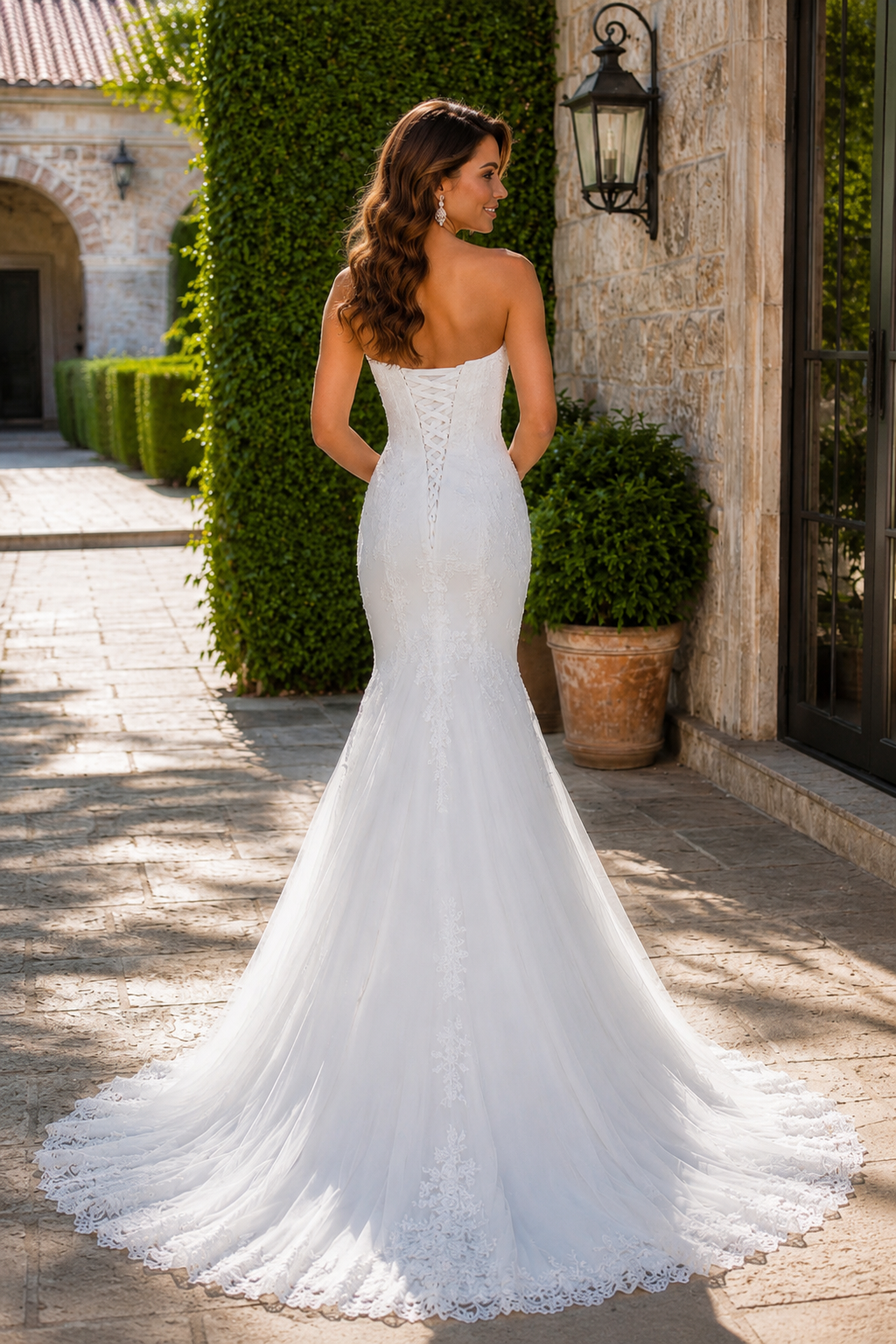 “Mila” Strapless mermaid wedding dress - Image 2