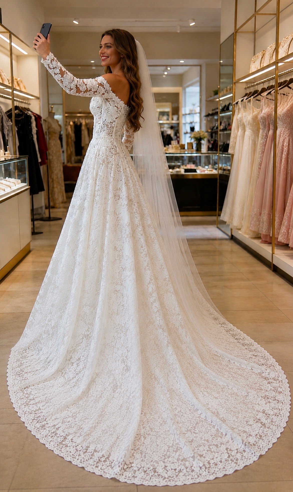 “Sofía” Bohemian lace wedding dress - Image 4