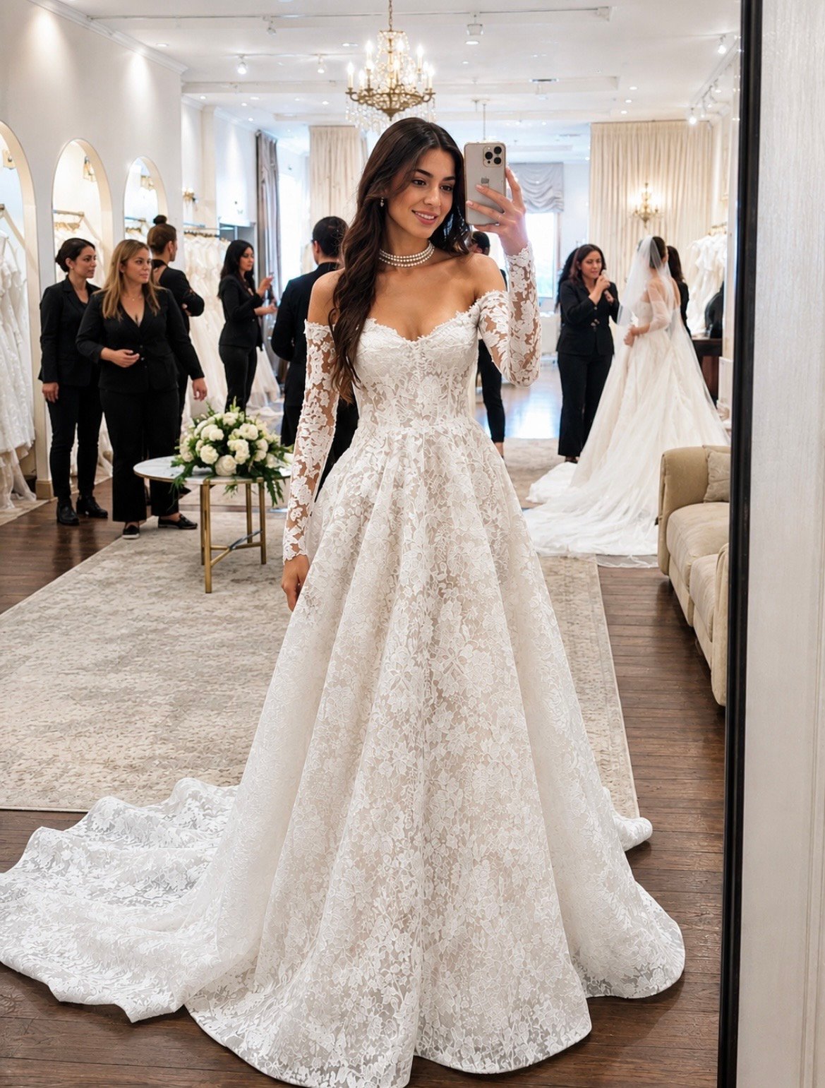 “Sofía” Bohemian lace wedding dress - Image 3