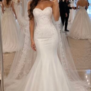 “Mila” Strapless mermaid wedding dress