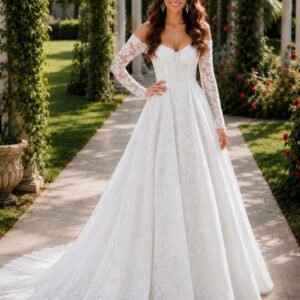 “Sofía” Bohemian lace wedding dress